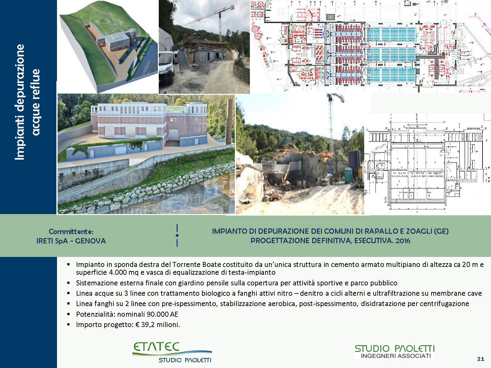 Etatec - Fognature, Drenaggio Urbano e Impianti di Depurazione